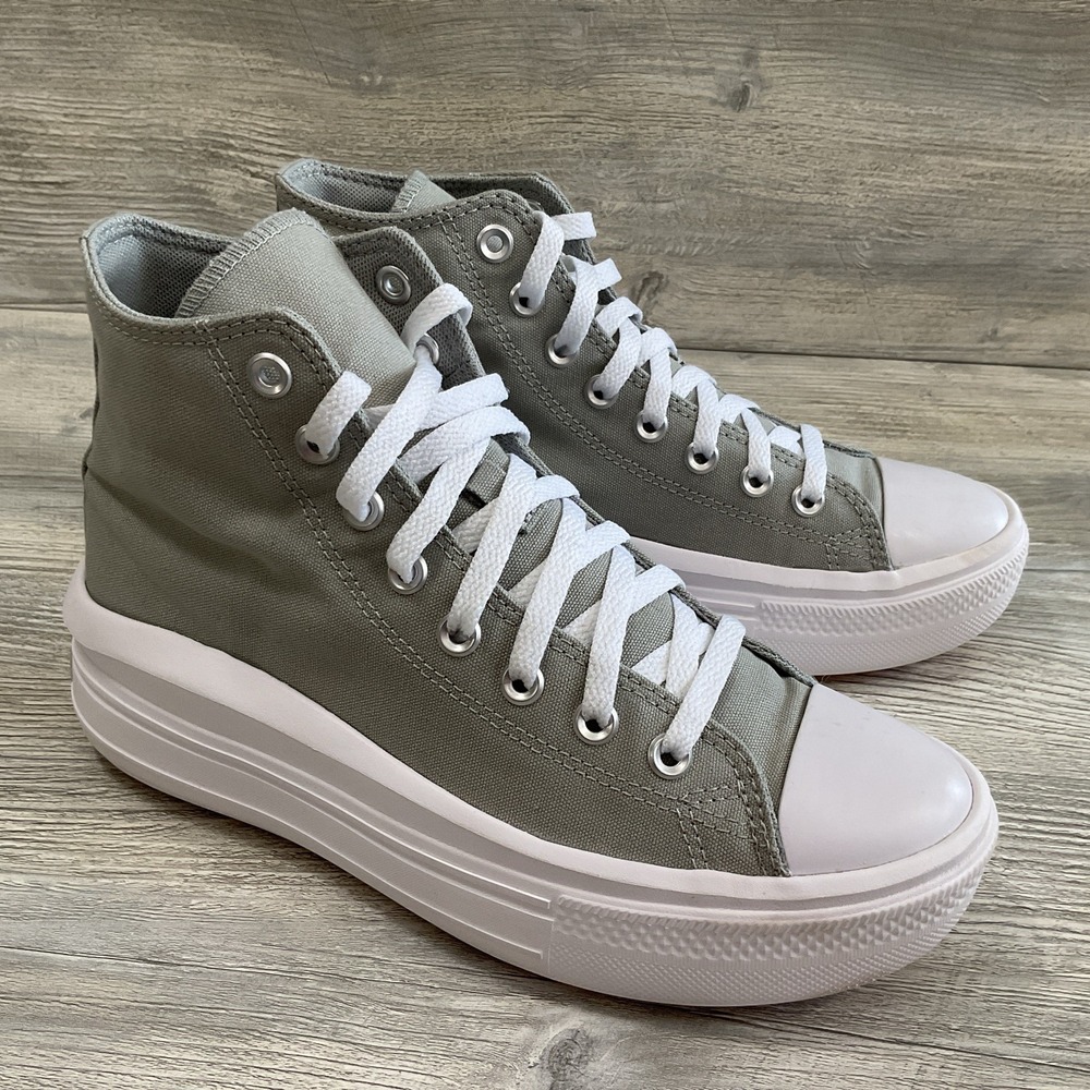 Converse Chuck Taylor All Star Move Womens Size 9 Gray Athletic Shoes Sneakers